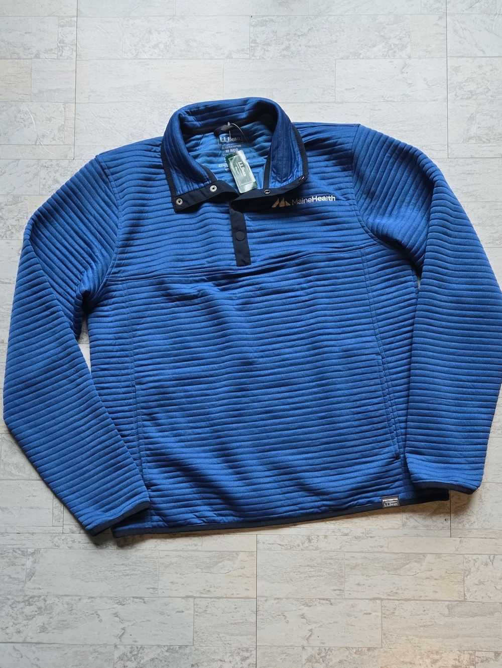 NWT L.L. Bean Men’s Airlight Knit Snap Pullover MaineHealth Edition